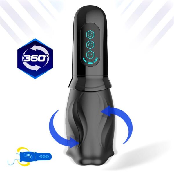 Cuper Masturbador Con Rotación 360º Silicona Usb - Imagen 2