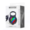 Darkblack Anillo Vibrador Con Led Control Remoto Usb Silicona - Imagen 2