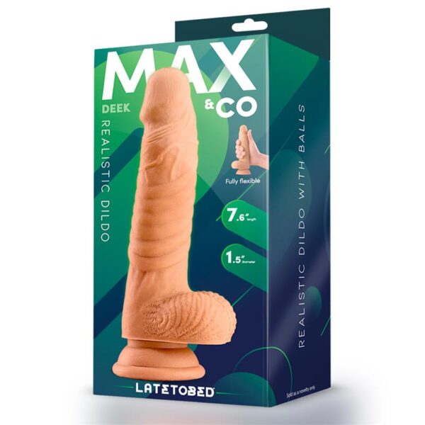 Deek Dildo Realista Con Testiculos 7.6 Natural - Imagen 4