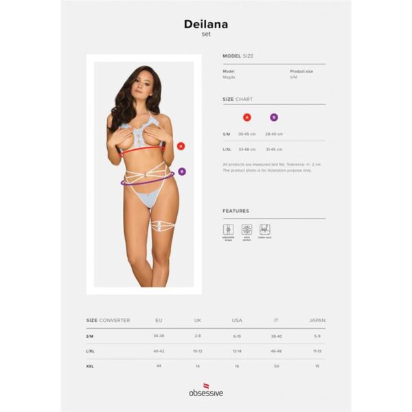 Deilana Set Con Sujetador Abierto S/M - Imagen 3