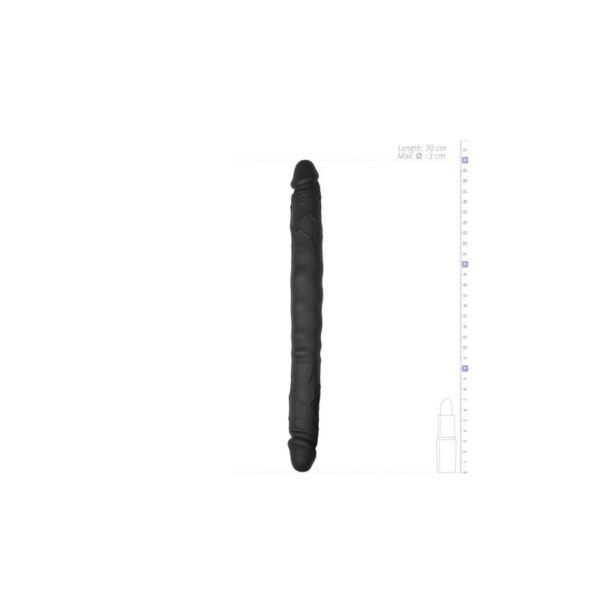 Pene Realístico DE Silicona Doble Negro – 30 Cm - Imagen 3