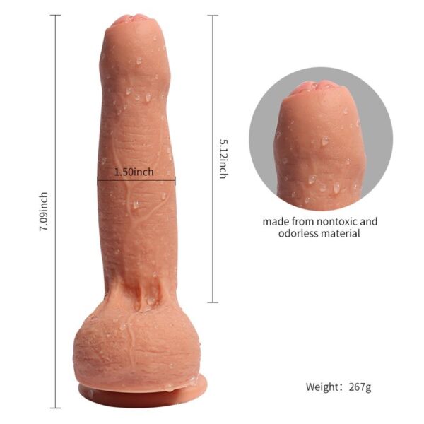 Dildo Silicona Doble Densidad Azazel 18 Cm - Imagen 6