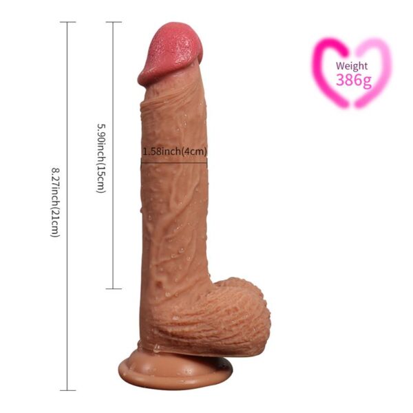 Dildo Silicona Doble Densidad Dean 21 Cm - Imagen 6