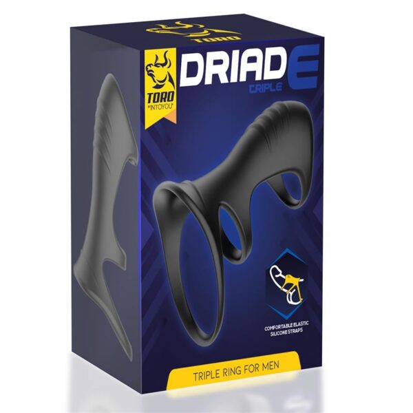 Driade Anillo Triple Para Hombre Silicona - Imagen 5