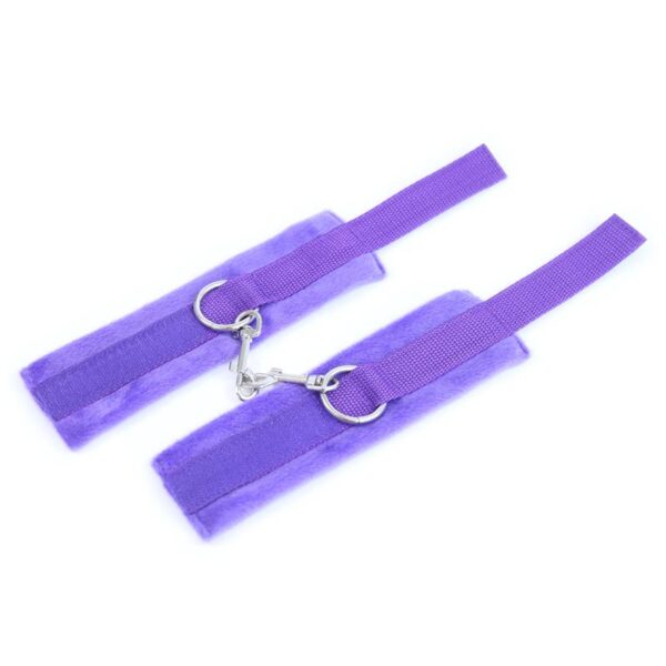 Esposas DE Tela Con Velcro Para Muñecas Con Pelo Largo Púpura - Imagen 2