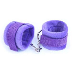 Esposas DE Tela Con Velcro Para Muñecas Con Pelo Largo Púpura