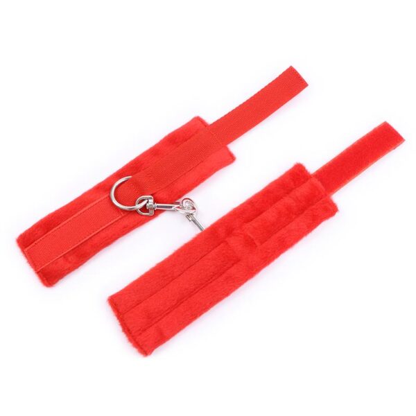 Esposas DE Tela Con Velcro Para Muñecas Con Pelo Largo Rojo - Imagen 2