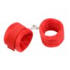 Esposas DE Tela Con Velcro Para Muñecas Con Pelo Largo Rojo