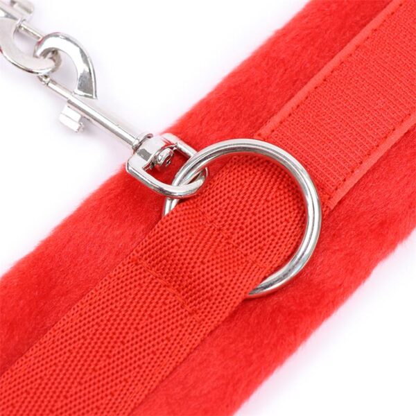 Esposas DE Tela Con Velcro Para Muñecas Con Pelo Largo Rojo - Imagen 5