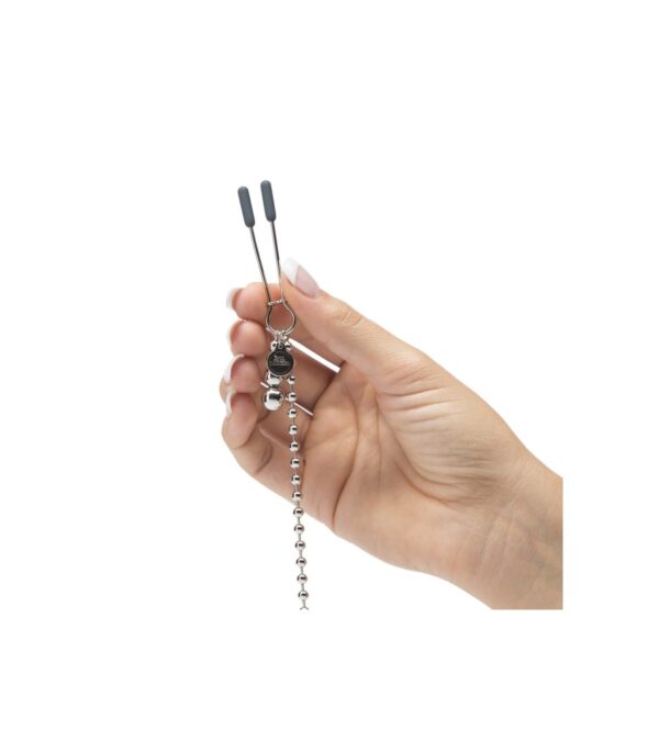 Fifty Shades at My Mercy Beaded Chain Nipple Clamps - Imagen 2