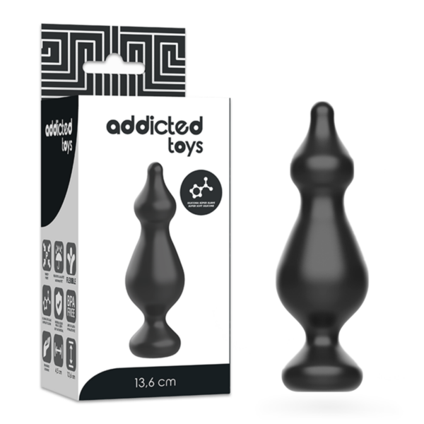 Addicted Toys – Anal Sexual Plug 13.6 Cm Negro