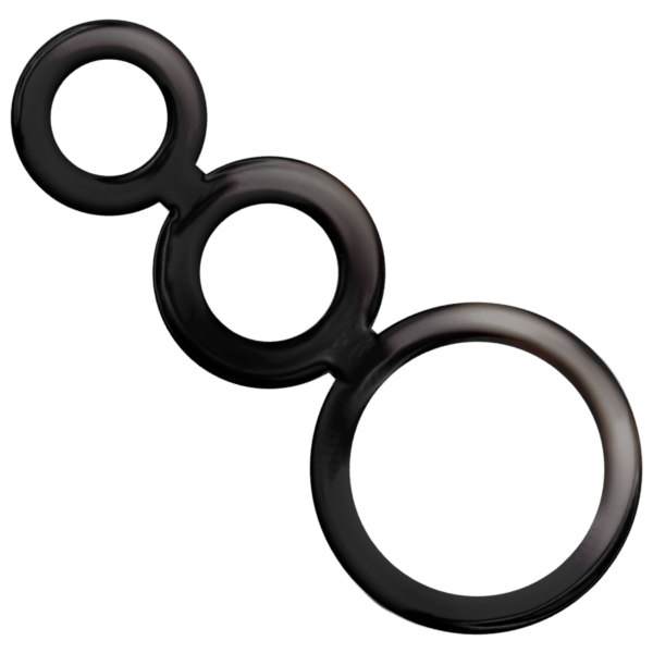 Addicted Toys – Set Anillos Pene Y Testiculos – Ahumado - Imagen 2