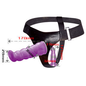 Baile – Arnes Anal Y Vaginal Femenino Lila Punto G 17 Cm