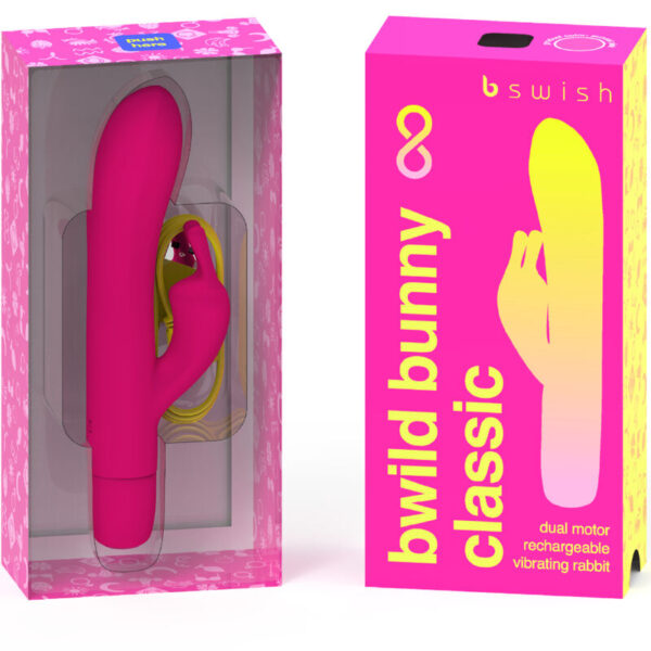B Swish – Bwild Bunny Infinite Classic Vibrador Recargable Silicona Rosa - Imagen 2