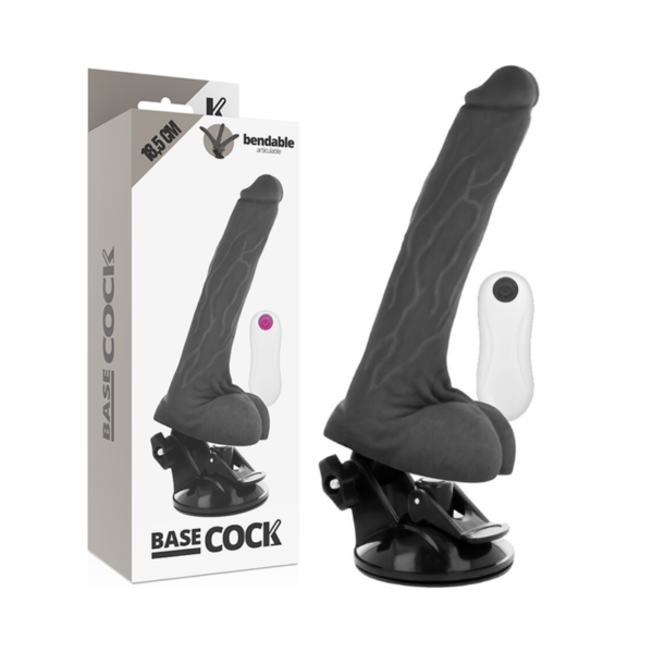 Basecock – Vibrador Articulable Control Remoto Negro 18.5 Cm