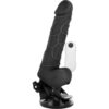Basecock – Vibrador Realistico Control Remoto Negro Con Testiculos 19.5cm - Imagen 2