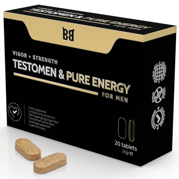 Blackbull by Spartan – Testomen & Pure Energy Potenciador Para Hombre 20 Cápsulas