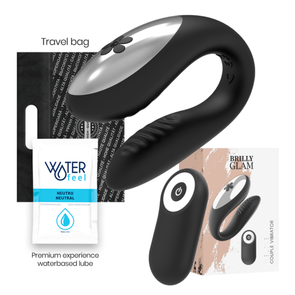 Brilly Glam  – We Love Vibrador Para Parejas Control Remoto Negro - Imagen 2