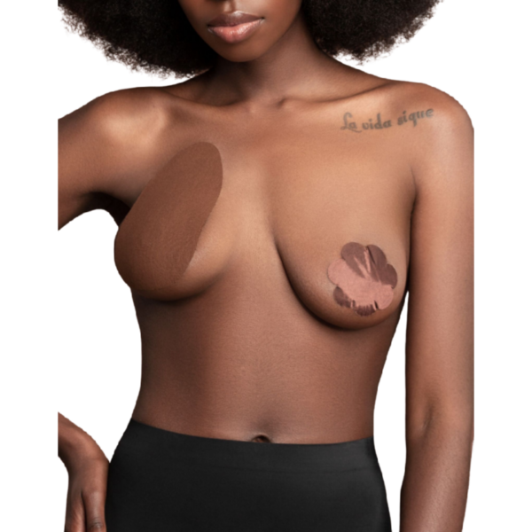 Bye-bra – Realzador Pechos + 3 Pares DE Saten Marron Copa A/c - Imagen 2