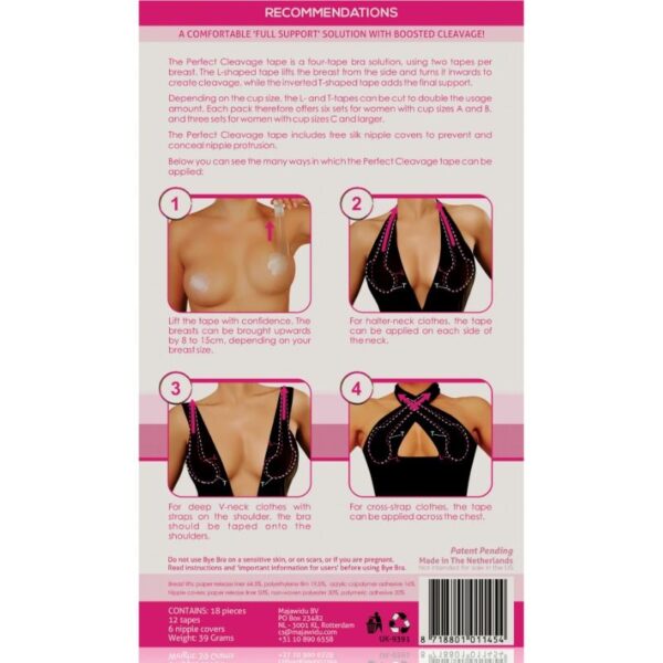 Bye-bra – Cinta Realzadora + Cubrepezones Gratis Copa A-f - Imagen 2