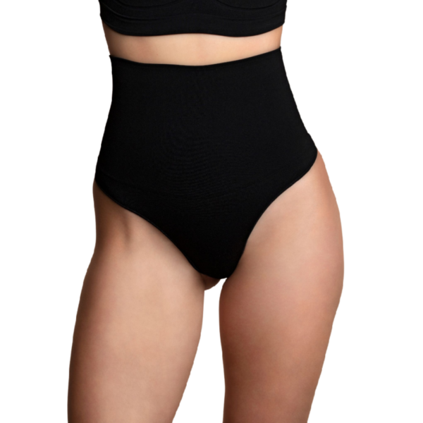 Bye-bra – Faja Sin Costuras Estilo Tanga Negro Talla M - Imagen 2