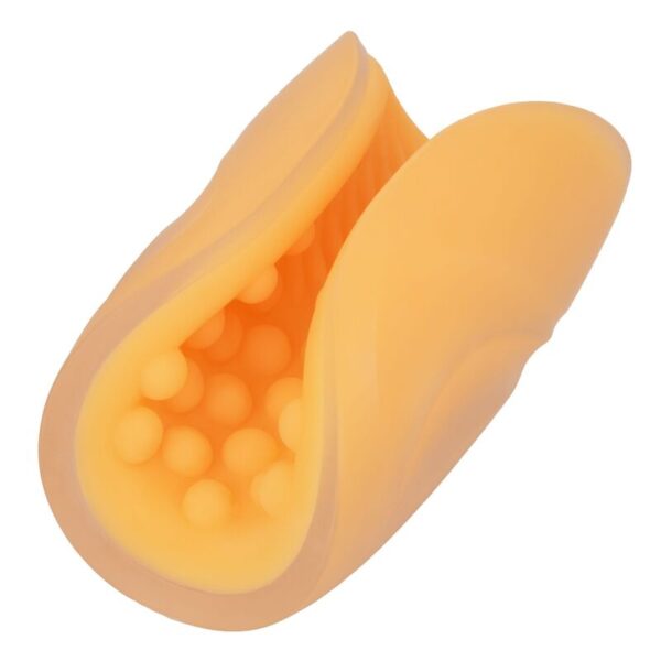 Calex Beaded Grip Masturbador Texturado Naranja - Imagen 2