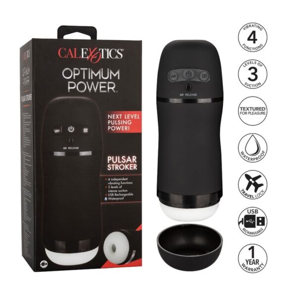 Calex Optimum Power Masturbador Con Vibracion Y Succion - Imagen 2