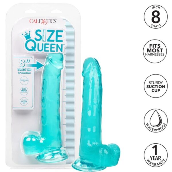 Calex Size Queen Dildo – Azul 20.3 Cm - Imagen 2