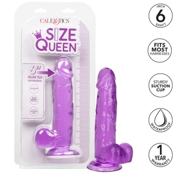 Calex Size Queen Dildo – Lila 15.3 Cm - Imagen 2