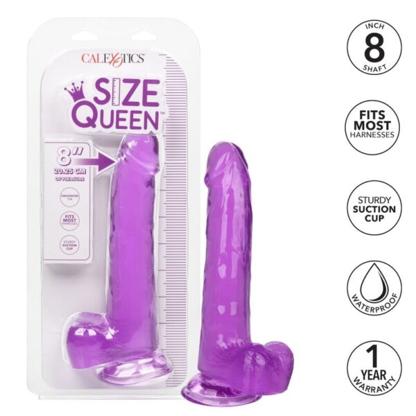 Calex Size Queen Dildo – Lila 20.3 Cm - Imagen 2