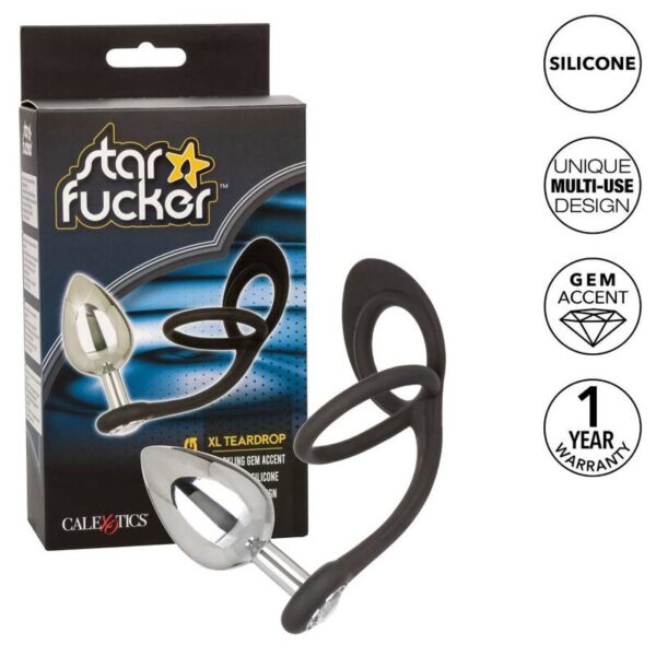 California Exotics Star Fucker Xl Teardrop Plug - Imagen 2