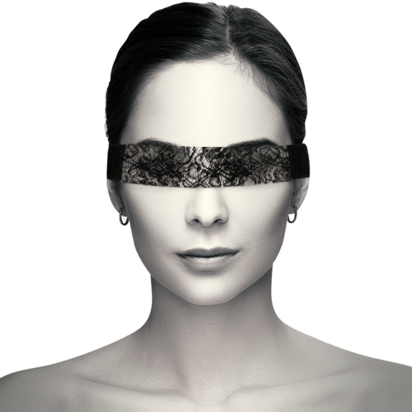 Coquette Chic Desire – Antifaz Encaje Negro Cinta - Imagen 2