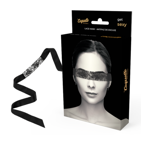 Coquette Chic Desire – Antifaz Encaje Negro Cinta