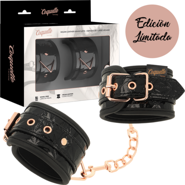 Coquette Chic Desire – Black Edition Esposas Para Manos Con Forro DE Neopreno - Imagen 2