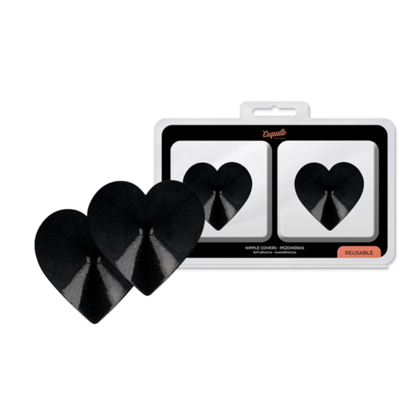 Coquette Chic Desire – Cubre Pezones Corazones Negros