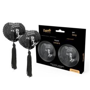 Coquette Chic Desire – Cubre Pezones Negro Lentejuelas