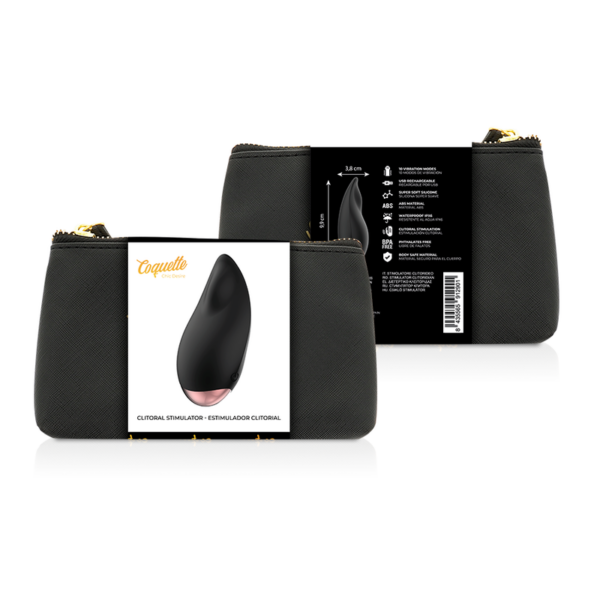 Coquette Chic Desire – Estimulador Clítoris Negro / Gold Gota - Imagen 2