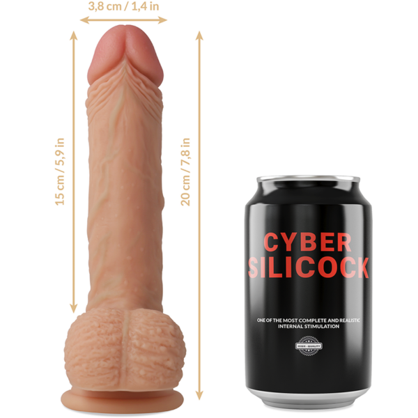 Cyber Silicock  Freeman Realistico Silicona Liquida 20cm - Imagen 2