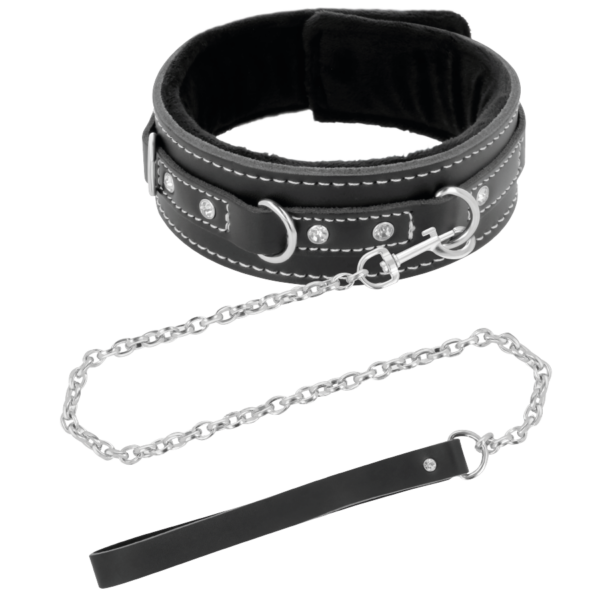 Darkness – Collar Leather Con Correa Alta Calidad - Imagen 2