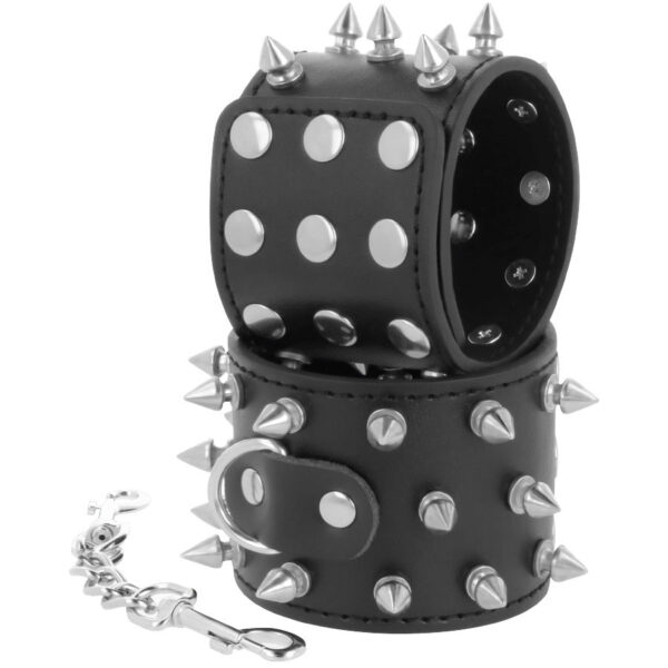 Darkness – Skulls and Bones Esposas Con Pinchos Negro - Imagen 2