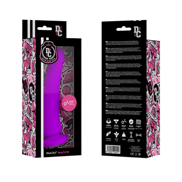 Delta Club –  Toys Dildo Lila Silicona Medica 17 X 3 Cm - Imagen 2
