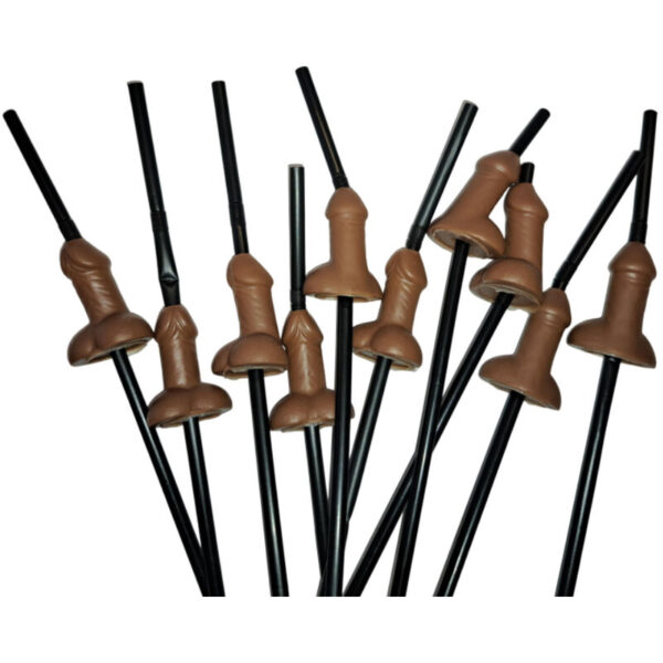 Diablo Picante – Bolsa 10 Pajitas Pene Negro