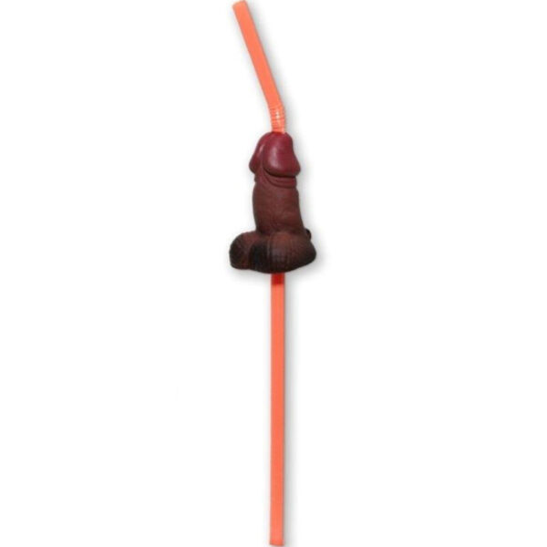 Diablo Picante – Bolsa 5 Pajitas Pene Grande Negro
