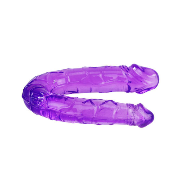 Baile – Dildo Doble En Gelatina Flexible Lila - Imagen 2