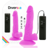 Diversia – Dildo Flexible Con Vibración 18 Cm – Lila - Imagen 2