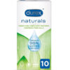 Durex – Naturals Preservativos Finos Con Lubricante Natural 10 Unidades
