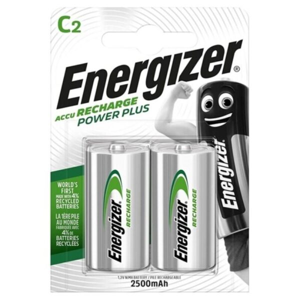 Energizer Power Plus Pila Recargable Hr14 C 2500mah Blister*2