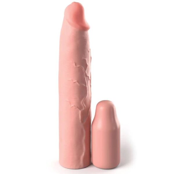 Fantasy X- Tensions – Pipedreams Sleeve 22.86 Cm + 7.62 Cm Plug Skin Extensión de pene
