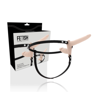 Fetish Submissive Harness – Doble Penetración Vibrador Flesh Up