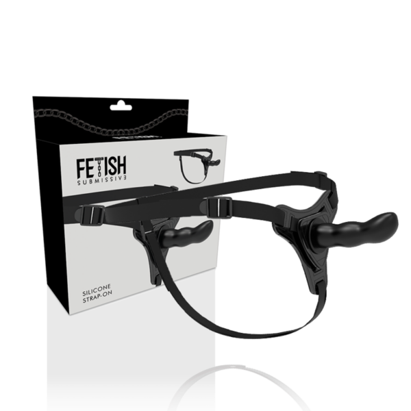 Fetish Submissive Harness – Silicona Negro G-spot 16 Cm